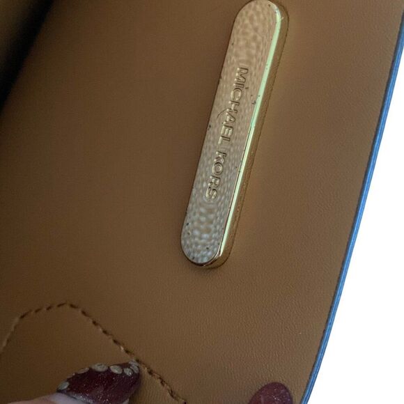 Michael Kors Brown Leather Satchel Bag with lock charm - Picture 14 of 14